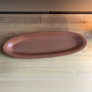 Luna Garcia Pottery Brown Oval Serving Plate Tray (16 Inches) Ceramic